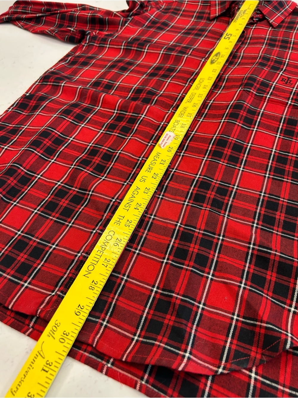 Ralph Lauren Red and Black Plaid Button-Down Shirt - Picture 6 of 6